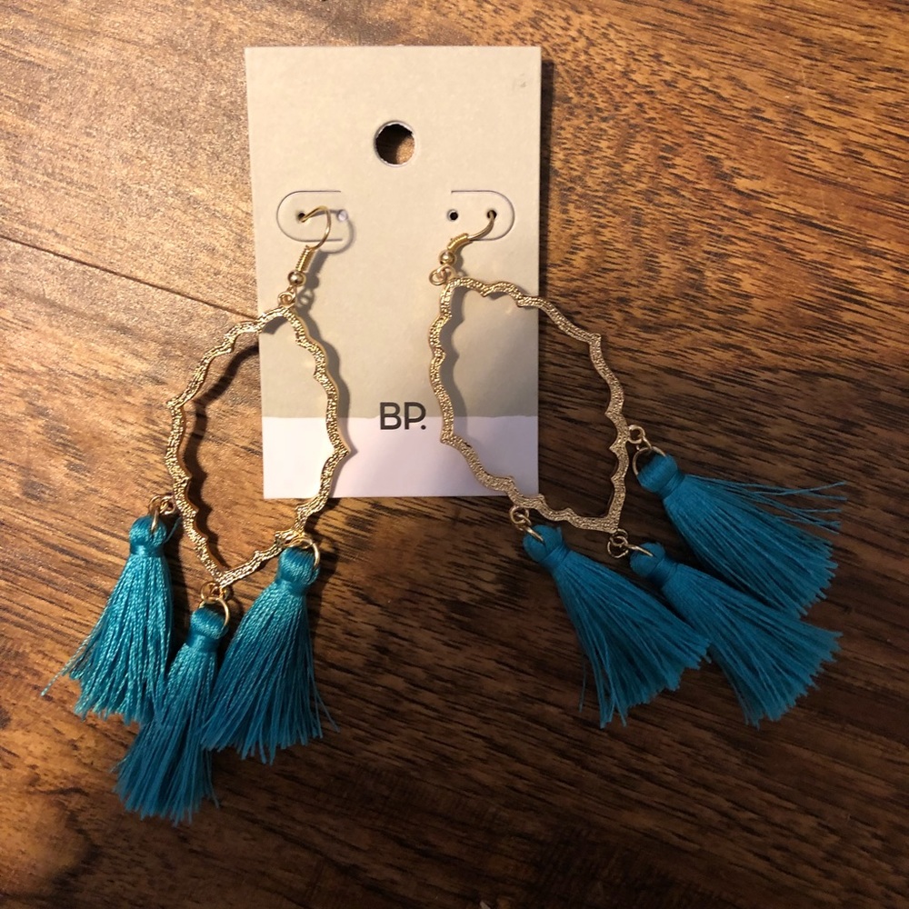 BP Medallion Tassel Earrings